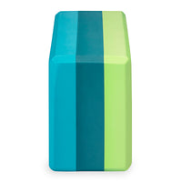 Gaiam Tri-Color Yoga Block Teal Tonal side