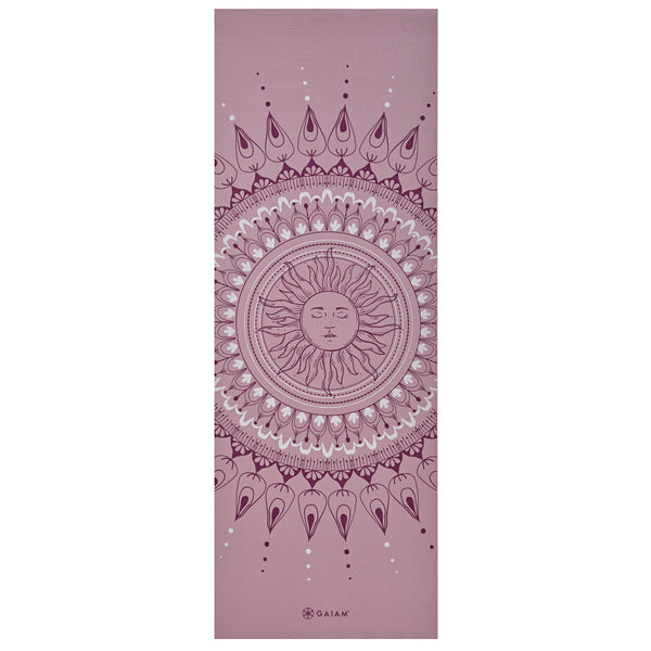 Gaiam Here & Now Yoga Mat (4mm) Dusty Rose flat