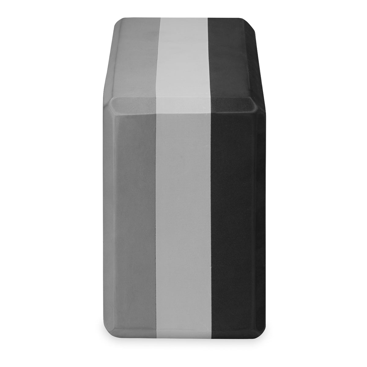 Gaiam Tri-Color Yoga Block Charcoal side
