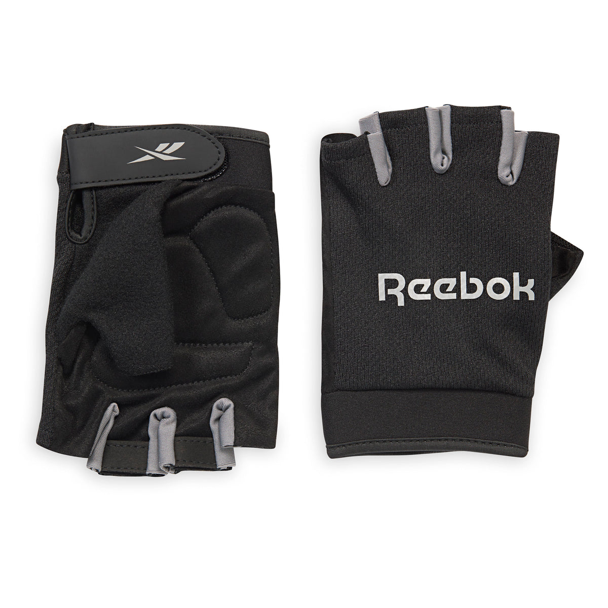Reebok Classic Fitness Gloves Grey both gloves back and palm