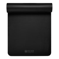 Gaiam Essentials Fitness Mat & Sling (10mm) black top rolled