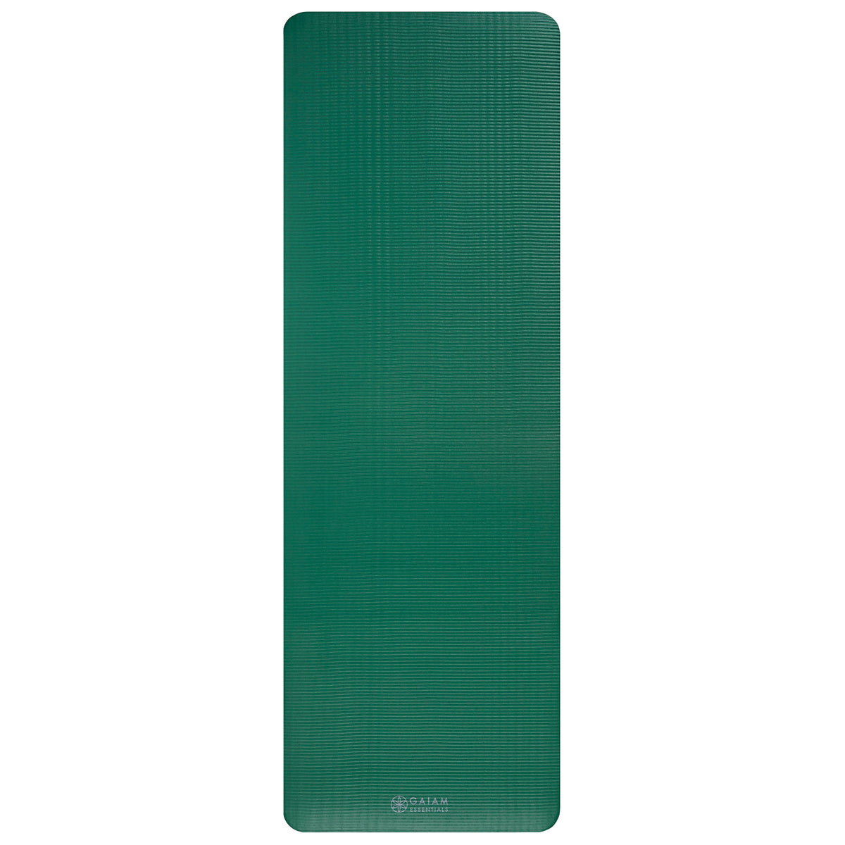Gaiam Essentials Fitness Mat & Sling (10mm) green flat